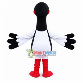 Flying Red-billed Crane Mascot Soft Costume Flying Red-billed Crane Mascot Soft Costume