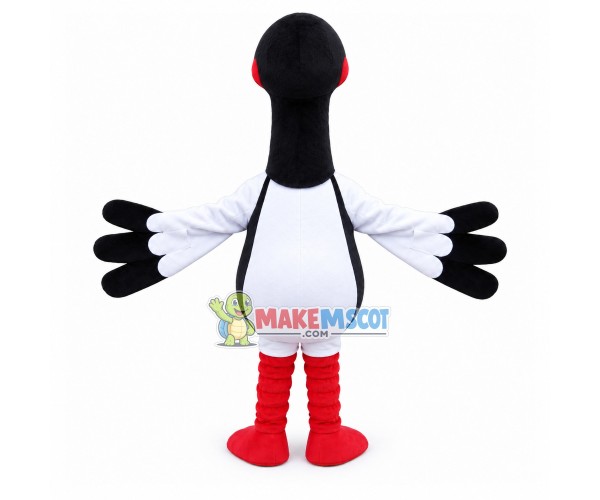 Flying Red-billed Crane Mascot Soft Costume