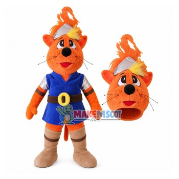 The Orange Tiger General Mascot Costume The Orange Tiger General Mascot Costume