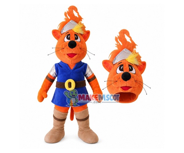 The Orange Tiger General Mascot Costume The Orange Tiger General Mascot Costume