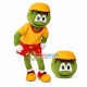 Green Doll With Student Hat Mascot Costume Green Doll With Student Hat Mascot Costume
