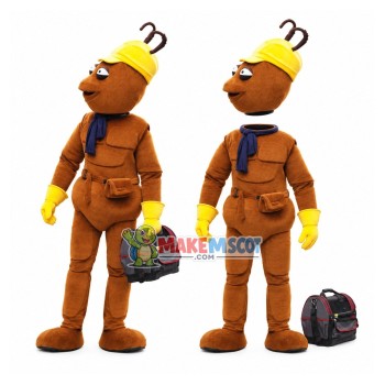 Repairman Ant Carrying Toolkit Mascot Costume Repairman Ant Carrying Toolkit Mascot Costume