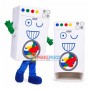 White Smart Drum Washing Machine Mascot Costume