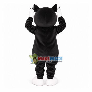 Upset Green-eyed Cat Mascot Costume Upset Green-eyed Cat Mascot Costume