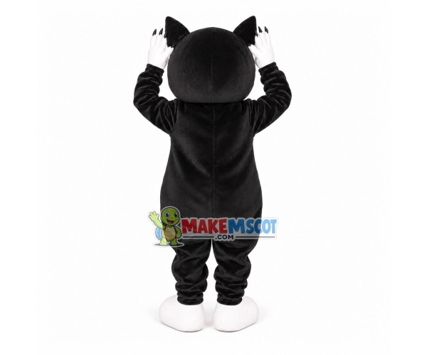 Upset Green-eyed Cat Mascot Costume