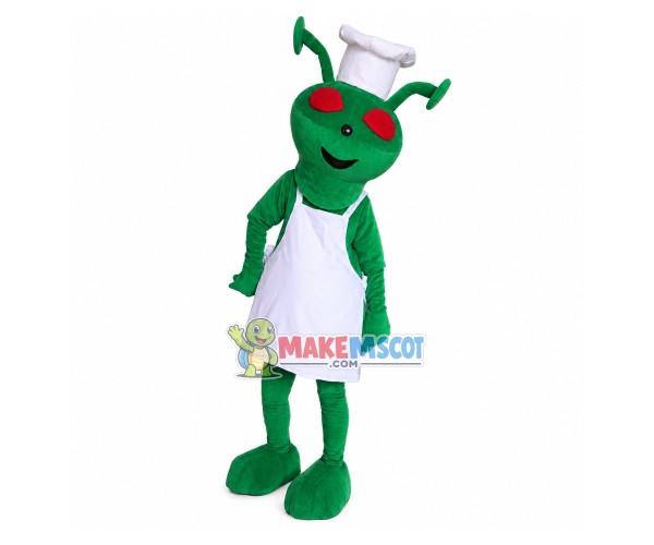 Green Ant Chef of Taste Station Mascot Costume Green Ant Chef of Taste Station Mascot Costume