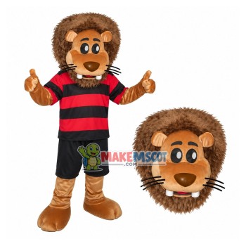 Peaceful Lion With Flattened Teeth Mascot Costume