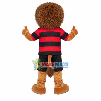 Peaceful Lion With Flattened Teeth Mascot Costume Peaceful Lion With Flattened Teeth Mascot Costume