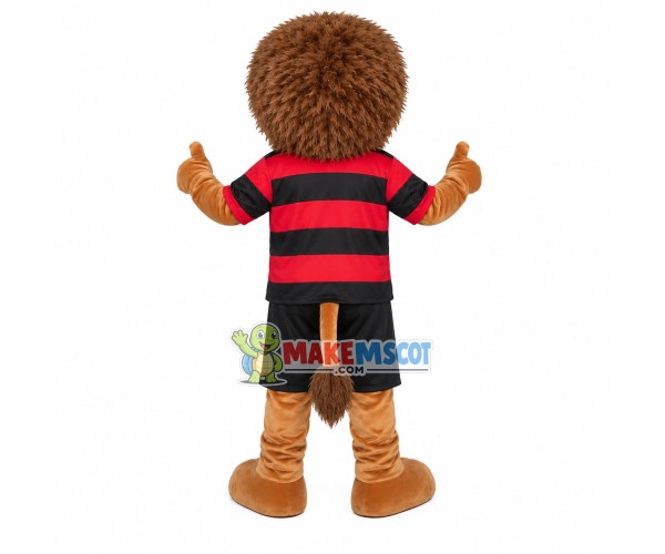 Peaceful Lion With Flattened Teeth Mascot Costume Peaceful Lion With Flattened Teeth Mascot Costume