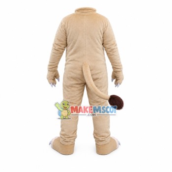 Pulling Tail The Adult Beige Lion Mascot Costume Pulling Tail The Adult Beige Lion Mascot Costume