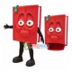 Red Book With Bookmark Cartoon Mascot Costume Red Book With Bookmark Cartoon Mascot Costume