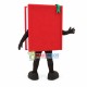 Red Book With Bookmark Cartoon Mascot Costume Red Book With Bookmark Cartoon Mascot Costume