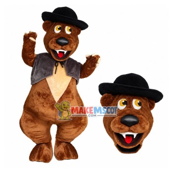 Bad-minded Wild Bear In Disguise Mascot Costume