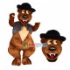 Bad-minded Wild Bear In Disguise Mascot Costume