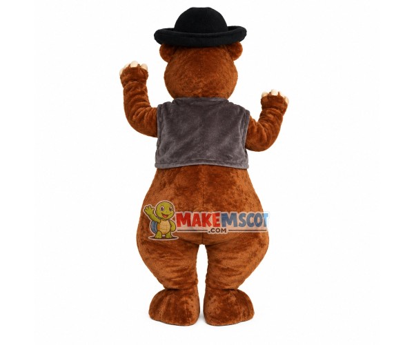 Bad-minded Wild Bear In Disguise Mascot Costume