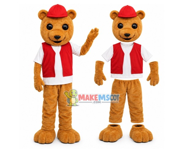 Convenience Store Clerk Bear Mascot Costume