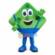 Green Square Billboard Cartoon Mascot Costume Green Square Billboard Cartoon Mascot Costume
