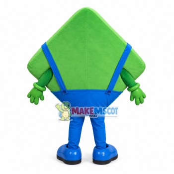 Green Square Billboard Cartoon Mascot Costume Green Square Billboard Cartoon Mascot Costume