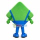 Green Square Billboard Cartoon Mascot Costume Green Square Billboard Cartoon Mascot Costume