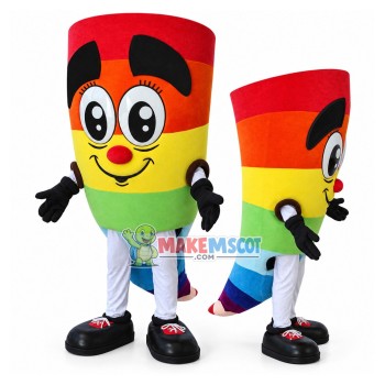 Conch Shaped Colored Pencil Mascot Costume Conch Shaped Colored Pencil Mascot Costume