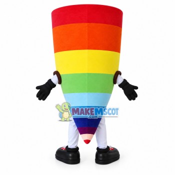 Conch Shaped Colored Pencil Mascot Costume Conch Shaped Colored Pencil Mascot Costume
