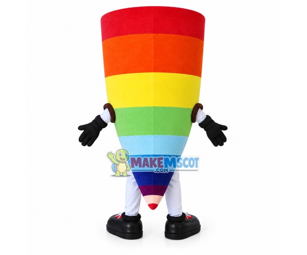 Conch Shaped Colored Pencil Mascot Costume Conch Shaped Colored Pencil Mascot Costume