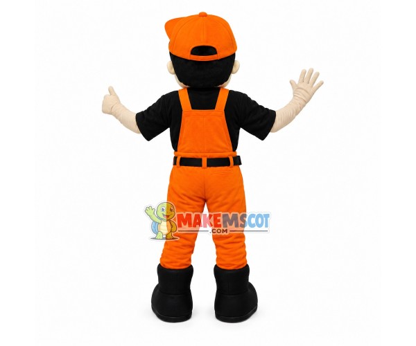 Bearded Repairman With Satisfied Service Mascot Costume Bearded Repairman With Satisfied Service Mascot Costume