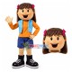 Outdoor Sports Girl With Hairpins Mascot Costume Outdoor Sports Girl With Hairpins Mascot Costume