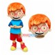 Clever Boy Student With Pink Glasses Mascot Costume Clever Boy Student With Pink Glasses Mascot Costume