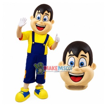 Positive Boy Student Representative Mascot Costume
