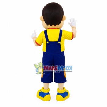 Positive Boy Student Representative Mascot Costume Positive Boy Student Representative Mascot Costume