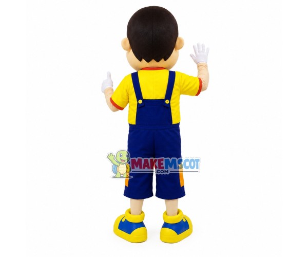 Positive Boy Student Representative Mascot Costume Positive Boy Student Representative Mascot Costume