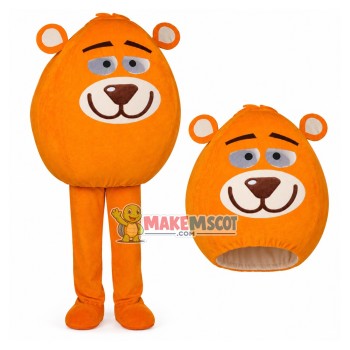 Smiling Cartoon Round Bear Mascot Costume Smiling Cartoon Round Bear Mascot Costume