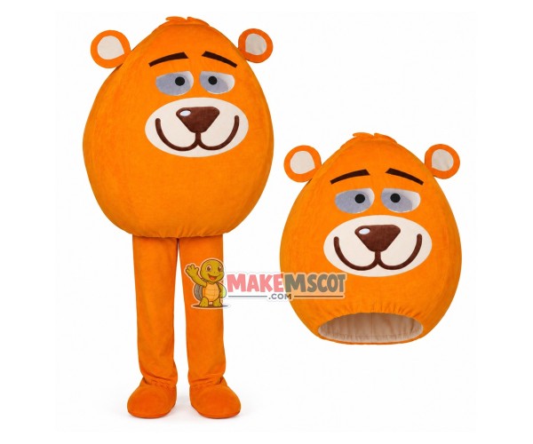 Smiling Cartoon Round Bear Mascot Costume Smiling Cartoon Round Bear Mascot Costume