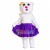 Actor Bear Wearing Purple Skirt Mascot Costume
