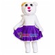 Actor Bear Wearing Purple Skirt Mascot Costume Actor Bear Wearing Purple Skirt Mascot Costume