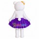 Actor Bear Wearing Purple Skirt Mascot Costume Actor Bear Wearing Purple Skirt Mascot Costume