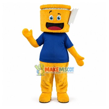 The Sealed Yellow Jar Doll Mascot Costume