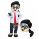 Kind Senior Sister With Ponytail Mascot Costume