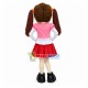 Pretty Girl Student With Double Ponytails Mascot Costume Pretty Girl Student With Double Ponytails Mascot Costume