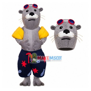 Training Sea Lion With Heavy Sandbags Mascot Costume Training Sea Lion With Heavy Sandbags Mascot Costume