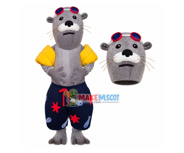 Training Sea Lion With Heavy Sandbags Mascot Costume Training Sea Lion With Heavy Sandbags Mascot Costume