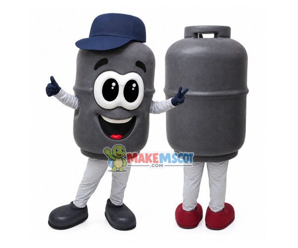 Natural Gas Storage Tank Cartoon Mascot Costume Natural Gas Storage Tank Cartoon Mascot Costume