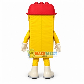 Yellow Packed of Protein Powder Mascot Costume Yellow Packed of Protein Powder Mascot Costume