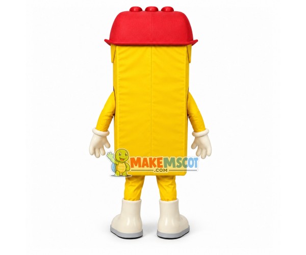 Yellow Packed of Protein Powder Mascot Costume Yellow Packed of Protein Powder Mascot Costume