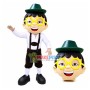Gentle Boy With Round Glasses Mascot Costume