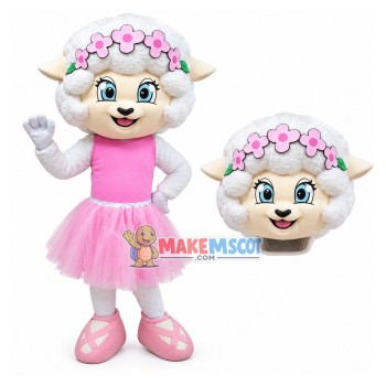 The Graceful Ballerina Sheep Mascot Costume The Graceful Ballerina Sheep Mascot Costume