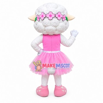 The Graceful Ballerina Sheep Mascot Costume The Graceful Ballerina Sheep Mascot Costume