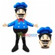 Bearded Chef Wearing Blue Uniform Mascot Costume