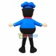 Bearded Chef Wearing Blue Uniform Mascot Costume
